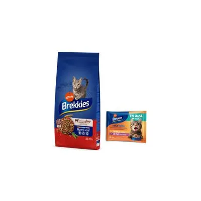 Croquettes Brekkies 15 kg pour chat + sachets Daily Delice 8 x 85 g offerts ! - Bœuf (15 kg) + saumon et thon (8 x 85g ) Croquettes Brekkies 15 kg pour chat + sachets Daily Delice 8 x 85 g offerts ! - Bœuf (15 kg) + saumon et thon (8 x 85g )