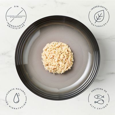 Encore Chicken Selection, 5 x 50g sobres. 100% ingredientes naturales. Variedades: 2x pechuga de pollo, 2x pechuga de pollo con ternera, 1x pechuga de pollo con cordero en gelatina.