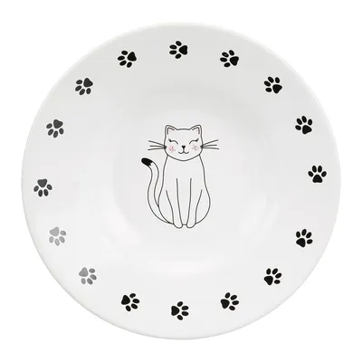 Trixie Ceramic Cat Dish for Short-Nosed Breeds - 0.2 litre