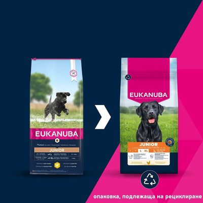 Eukanuba Premium Nutrition Junior Large & Giant Breed с пиле