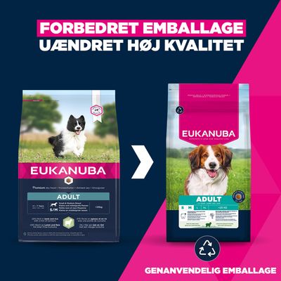 Eukanuba Premium Nutrition Adult Small & Medium Breed Lam & Ris