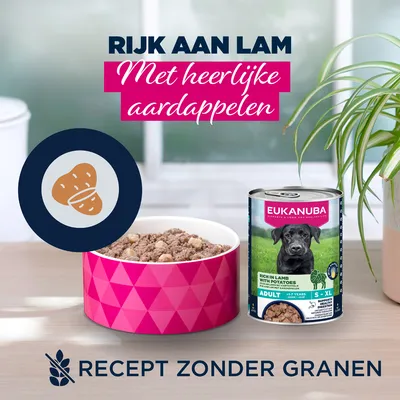 Eukanuba Adult Rijk aan Lam met Aardappelen - Voordeelpakket: 48 x 400 g