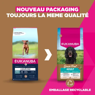 Eukanuba Grain Free Adult Gibier - lot économique : 2 x 12 kg
