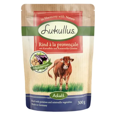 Lukullus Pliculețe Fără cereale 6 x 300 g  - Vită de Provence 