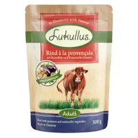 Pachet economic Lukullus Pliculețe Fără cereale 24 x 300 g  - Vită de Provence 