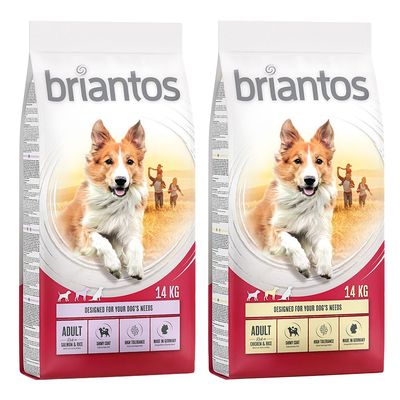 Briantos Sparpaket (2 x Großgebinde) Mix Adult: Lachs + Huhn (2 x 14 kg)