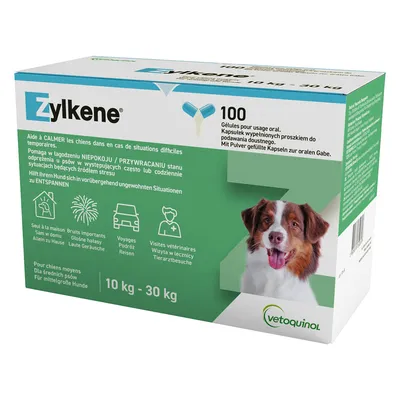 Vétoquinol Zylkène 225 mg pour chien 10 - 30 kg - 2 x 100 gélules