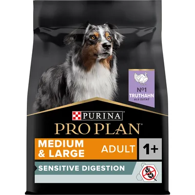 Purina Pro Plan Medium & Large Adult 1+ Sensitive Digestion, №1 индейка в составе, для чувствительного пищеварения.