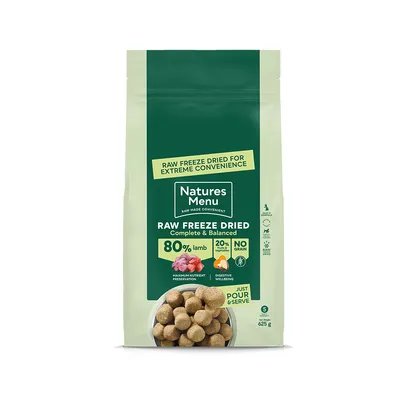 Natures Menu 80% Lamb Freeze Dried Nuggets - 625g Natures Menu 80% Lamb Freeze Dried Nuggets - 625g