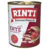 RINTI Kennerfleisch 12 x 800 g Alimento umido per cani Cuori di Anatra