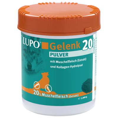 LUPO Gelenk 20 por kagylóhússal (kivonat) és kollagén-hidrolizáttal, 20% kagylóhús, 600 g.