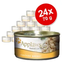Applaws Adult -purkkilajitelmat 24 x 70 g - Fish Selection + Mixed Selection in Broth