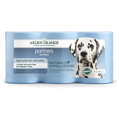 Arden Grange Partners Sensitive - White Fish with Potato - Saver Pack: 24 x 395g