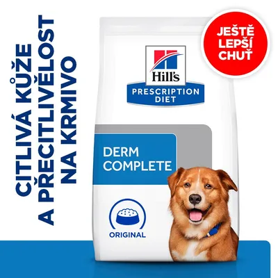 Hill’s Prescription Diet Derm Complete Rice & Egg - výhodné balení: 2 x 12 kg