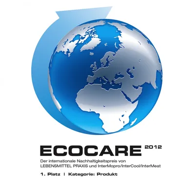 ECOCARE 2012. Mezinárodní cena za udržitelnost od Lebensmittel Praxis a InterMopro/InterCool/InterMeat. 1. místo, kategorie: produkt.