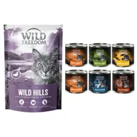 Wild Freedom pack nutrición mixta: pienso 400 g + latas 6 x 200 g - Wild Hills con pato + latas en pack mixto