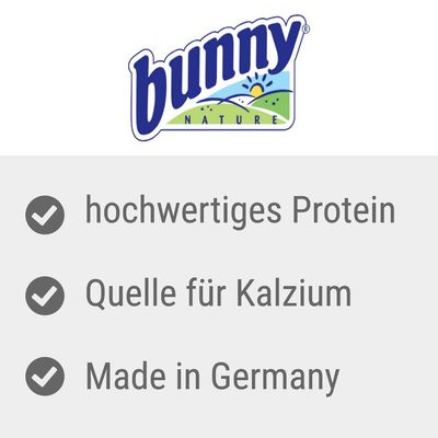 bunny nature. Hochwertiges Protein, Quelle für Kalzium, Made in Germany.