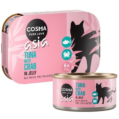 Sparpaket Cosma Asia in Jelly 24 x 170 g Thunfisch & Krebsfleisch
