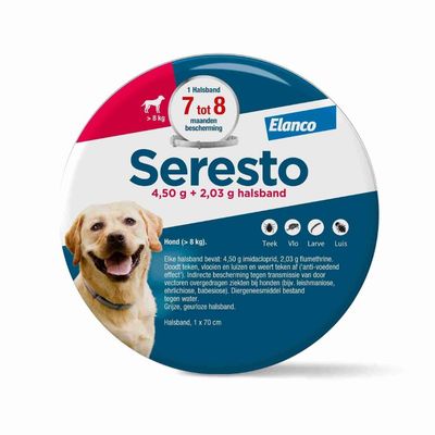 Seresto vlooien- en tekenband voor Grote honden (> 8 kg) (NL)
