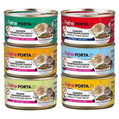 Porta 21 6 x 90 g Probierpakete - Mixpaket Getreidefrei (6 Sorten)