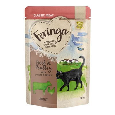 Feringa Porsjonsposer 12 x 85 g Okse og fjærkre