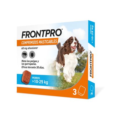 Frontpro pastillas antiparasitarias para perros de 10 a 25 kg 3 comprimidos