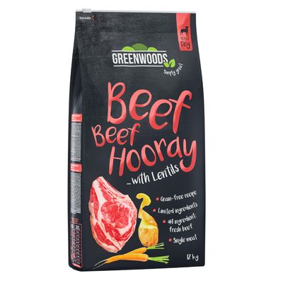 Sparpaket Greenwoods 2 x 12 kg Rind mit Linsen, Kartoffeln und Karotten
