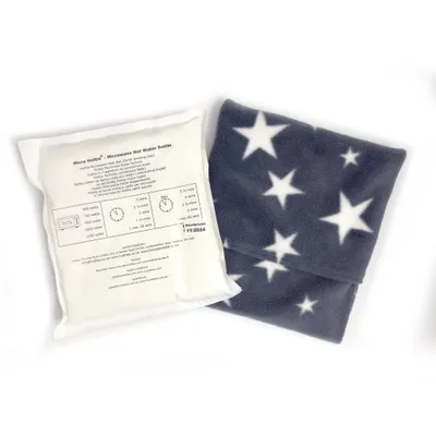 Vetbed® Hottie Microwave Heating Pad - Grey with Stars - approx. 25 x 20 x 3cm (L x W x H)