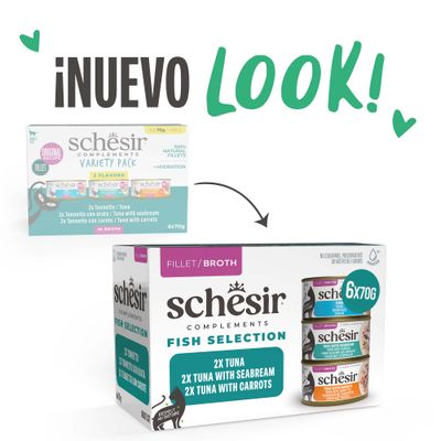 Schesir Complements en caldo 6 x 70 g - Pack mixto
