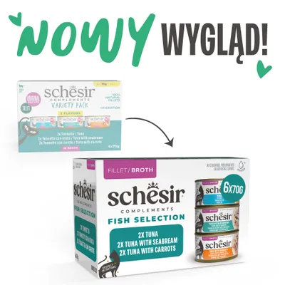 Schesir Complements w bulionie, 6 x 70 g - Pakiet mieszany (3 smaki)