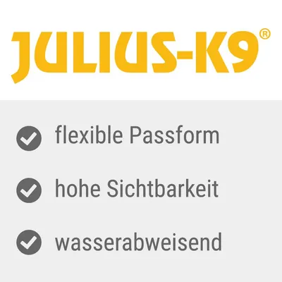 JULIUS-K9: flexible Passform, hohe Sichtbarkeit, wasserabweisend