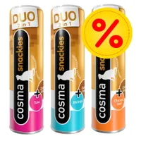 Lot 3 saveurs Cosma Snackies DUO 2 en 1 - lot mixte % : 3 saveurs (77 g)