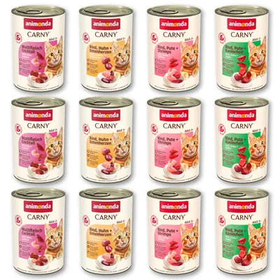 animonda Carny Adult vegyes csomag 12 x 400 g - Gourmet válogatás 4 változattal