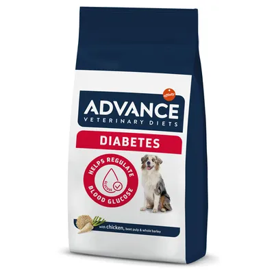 Advance Veterinary Diets Diabetes. Βοηθά στη ρύθμιση του σακχάρου στο αίμα. Με κοτόπουλο, αποξηραμένο πολτό τεύτλων και κριθάρι.