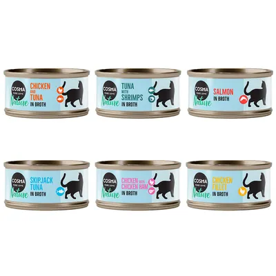 Lot Cosma Nature 48 x 70 g pour chat - lot I : 6 saveurs 