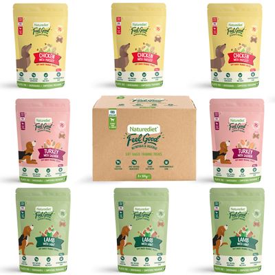 Naturediet Feel Good Soft Baked Training Treats - Mixed Pack 8 x 100g
