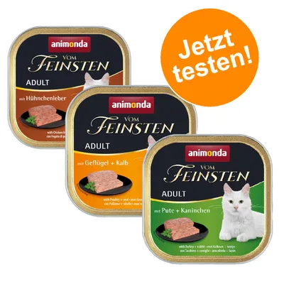 Animonda Vom Feinsten Adult Katzenfutter: mit Hühnchenleber, Geflügel + Kalb, Pute + Kaninchen. Jetzt testen!