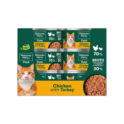 Natures Menu Pâté Cans Adult - Chicken with Turkey - 18 x 85g