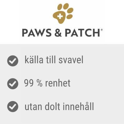 PAWS & PATCH. källa till svavel, 99 % renhet, utan dolt innehåll