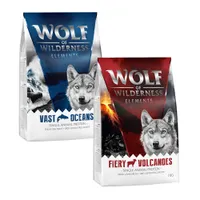 Wolf of Wilderness - vegyes próbacsomag - Sensitiv "Fieri Volcanoes" bárány & Sensitiv "Vast Oceans" hal (2 x 1 kg)