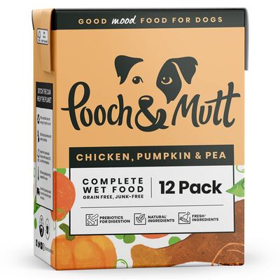 Pooch and Mutt Wet Dog Food - Chicken, Pea & Pumpkin 12 x 375g