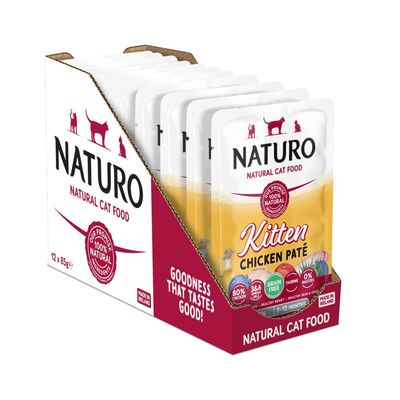 Naturo Kitten Pouches - Chicken Paté Saver Pack: 24 x 85g