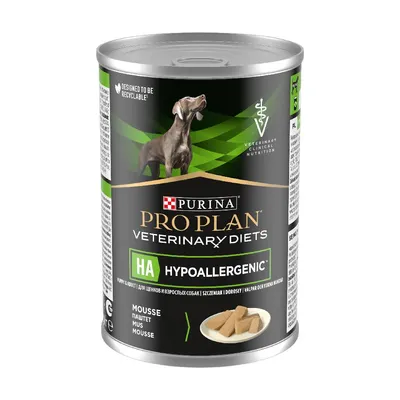 Purina Pro Plan Veterinary Diets Canine HA Hypoallergenic Mousse - 12 x 400g Purina Pro Plan Veterinary Diets Canine HA Hypoallergenic Mousse - 12 x 400g