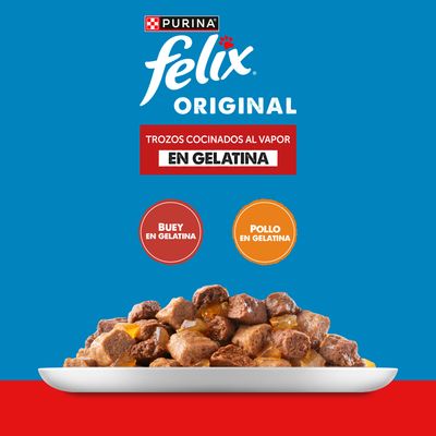 Felix Estándar 120 x 85 g - Jumbopack - Vacuno y pollo