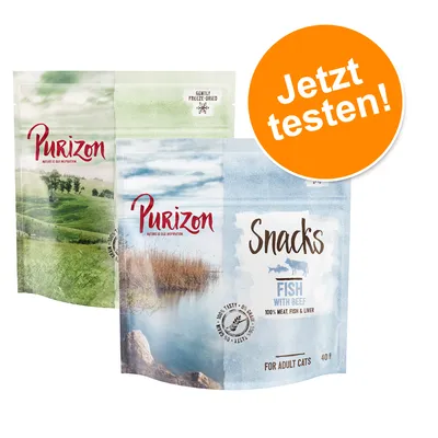 Purizon Snacks Fish with Beef, 100% Fleisch, Fisch & Leber, für erwachsene Katzen. Jetzt testen! Gently freeze-dried.