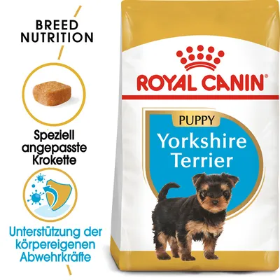 Royal Canin Puppy Yorkshire Terrier. Speziell angepasste Krokette. Unterstützung der körpereigenen Abwehrkräfte.