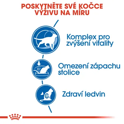 Komplex pro zvýšení vitality, omezení zápachu stolice, zdraví ledvin. Poskytněte své kočce výživu na míru.