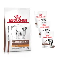 Royal Canin Veterinary Gastrointestinal + 3 x 230 g snack ingyen! - Low Fat Small Dog (8 kg)