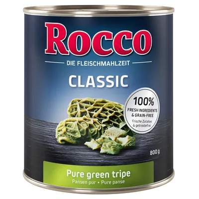 Rocco Classic, czysty żwacz. 100% świeżych składników, bez zbóż. Puszka o pojemności 800 g.