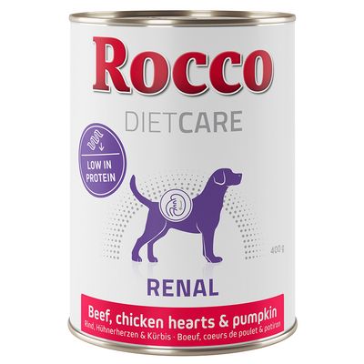 Rocco Diet Care Renal Rind mit Hühnerherzen & Kürbis 400 g 6 x 400 g